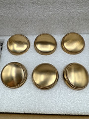 Goo-Ki 1.3” Champagne Bronze Cabinet Knobs w/ Backplates 6 Pack