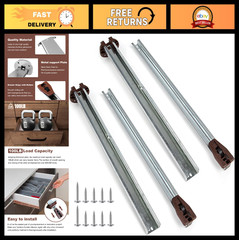 2 Packs 16″ Metal Drawer Slides Center Track, Replacement for Dresser & Cabinet