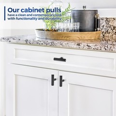 JOY DECOR 30 Pack Black Cabinet Knobs, Single Hole Drawer Hole,