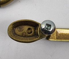 6 Vintage Metal Brass Color Drawer Pulls Cabinet Handles 5.25 Inch