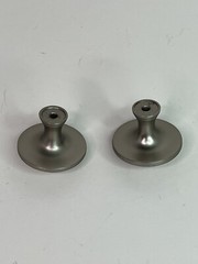 10 Brushed Satin Nickel Kitchen Cabinet Hardware Knobs Victorian Floral Design