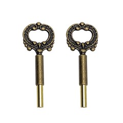 ECUDIS Pack of 2 Lamp Keys Socket Turn Replacement Switch Knobs, Brass