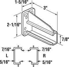 Sturdy Plastic Drawer Back Plates – 2-7/8 In. Socket Depth for Side-Mount Glides