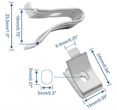 12 Pack Pilaster Shelf Support Clip, Adjustable Stainless Steel Shelving Bracket
