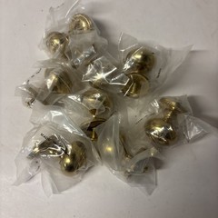 Lot of 9 Vintage Solid Brass Rope Door Drawer Cabinet Round Knob Pulls 1980s NOS