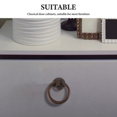 2pcs Drop Handles: Dresser – Bronze 1.69 Inch Diameter Cabinet