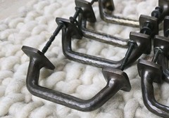 Pottery Barn Ella Thin Drawer Pull 3″ Antique Bronze Finish -lot Of 8