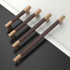 Champagne Bronze & Brown 10 Pack Knurled Cabinet Pulls for Kitchen & Bath