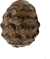 Brown Rustic Cast Iron Pine Cone Cabinet Knob Pull (Set of 4)