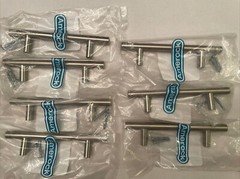 7 Amerock T Bar Pulls Sterling Nickel 6 Inch 96MM Lot Of 7 New