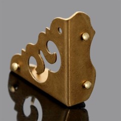 Cabinet Furniture Drawer Trunk Plate Corner Brass Guard Chinese Style 2 Color