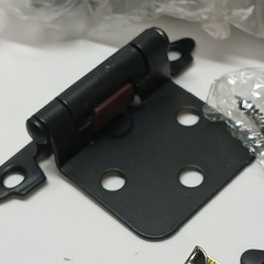 Oil Rubbed Black SelfClosing Overlay Cabinet Hinge w/ Hardware 7 in total