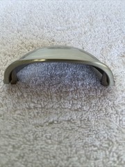 Lot of 12 Brushed Nickel Cup Drawer Pulls 3 Inch Hole Center Bin Cup Handles