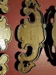 3 4 3/4″ Center Dresser Drawer Drop Down Pull Brass Cabinet Handle