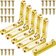 6 Pcs Small Hinges for Wooden Box 90 Degree Gold Wine Jewelry Hinge