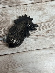 Antique Bronze Rooster Metal Knob Hardware Cabinet Handles Kitchen Pull Chicken