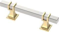 Alzassbg 10 Pack Satin Nickel and Gold Cabinet Pulls, 3″ or 7″ Hole Centers