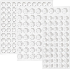 Cabinet Door Bumpers 4Mm/5.5Mm Thick – 3 Shapes 214 Pcs Variety Pack with Self-A