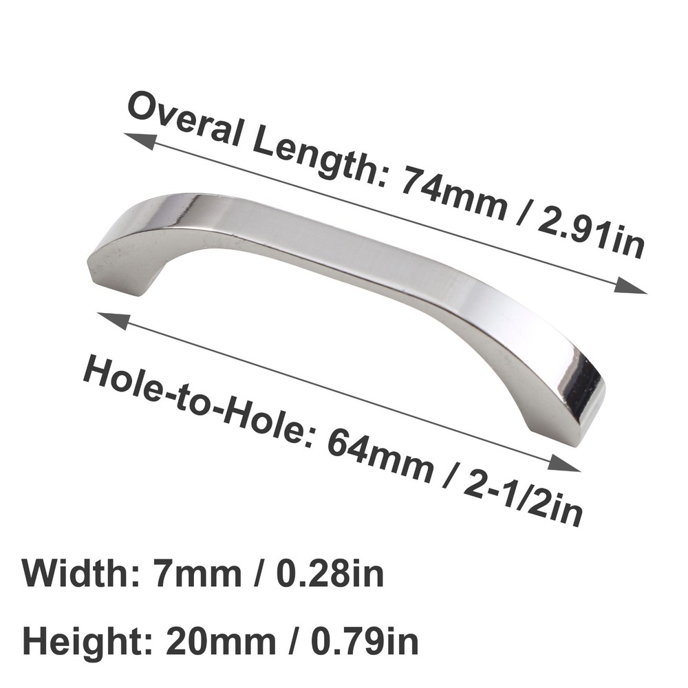 Door Knob Zinc Alloy Metal Polished Chrome Cabinet Handle For Door Leaf & Drawer