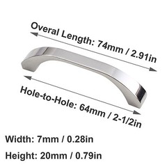Door Knob Zinc Alloy Metal Polished Chrome Cabinet Handle For Door Leaf & Drawer
