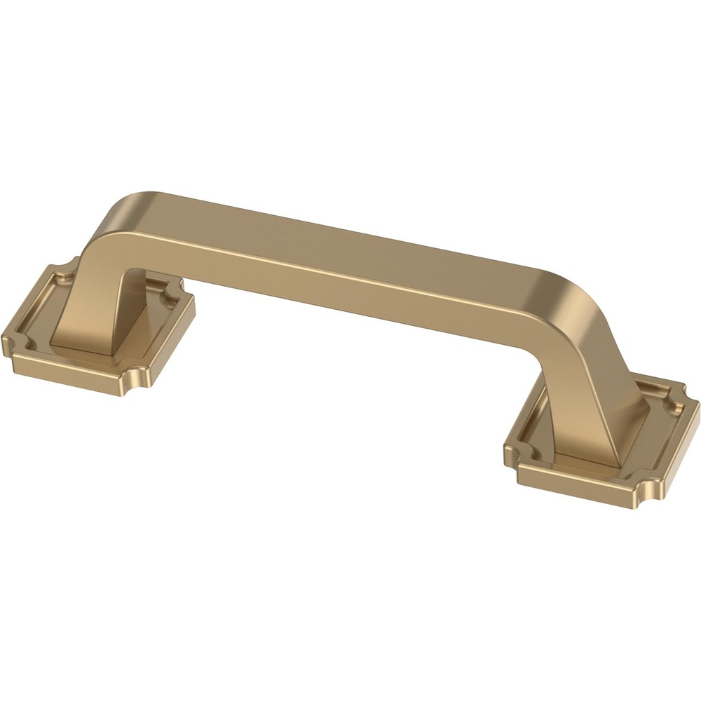 Cabinet Handles 3 Inch (76mm) Champagne Bronze Gold Notched Backplate – Upgrade