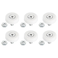 6 Pcs 22mm Drawer Rollers Plastic Drawer Pulley For REPLACING Small Pulley