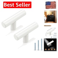 15 Pack| White Cabinet Knobs 2″ Overall Length Single Hole Kitchen Bathroom C…