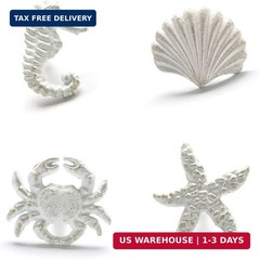 Sea Horse Starfish Seashell and Crab Drawer Pulls Handles for Dresser Cupboard W