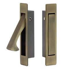 1 PCS Pocket Door Pull Handle Edge Flush Mount 304 Stainless Antique Brass