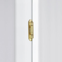 4 Pack (2 Pairs) 1/2″ Overlay Cabinet Hinges, Gold Self-Closing Semi-Concealed P