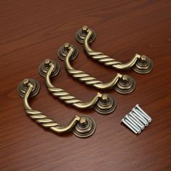 4.5 Inch Drawer Pulls Antique Bronze Bail Drop Swing Handles for Dresser Cabinet