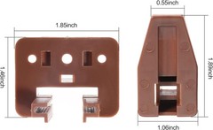 10PCS Drawer Slide Track Guide Glide for Center Mount Drawer for Dressers and fo