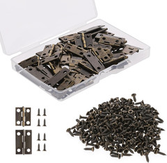 Small Hinges for Wooden Box, 30Pcs Cabinet Drawer Butt Hinges, Bronze, Iron, Pol