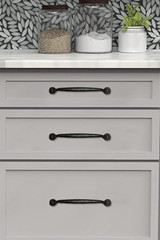 10 Pack 3 Inch (76Mm) Hole Center Black Iron Cabinet Pulls,Antique Black Rustic