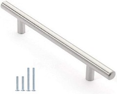 12mm Stainless Steel Kitchen Cabinet Handles T Bar Pull 8″ Overall 5″ holes S4-4