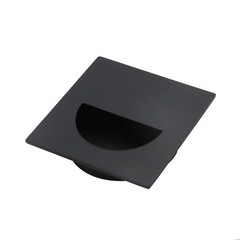 2 PCS 2.4×2.4 Inch Black Square Recessed Sliding Closet Door Flush Pulls
