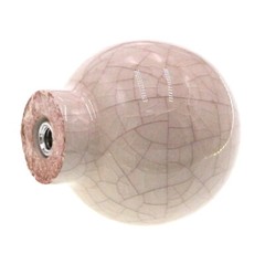 Vintage Amerock Ceramic White Crackle 1 1/4″ Round Cabinet Knob BP727A-CR