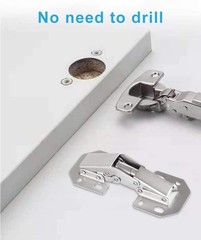 4-Pack Hidden Hinges for Cabinet Doors Frameless, Concealed Cabinet Hinges, Surf