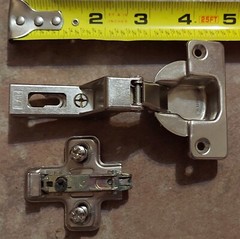 Salice CFA5P99 Inset Free Swing Thick Door Hinge & Salice 0MM Plate Euro-Screws