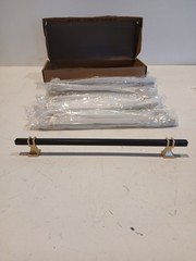 Lepatape 9 Pack Matte Black Gold Cabinet Pulls 10″ Modern Handle for Kitchen