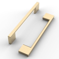 10 PCS 5 Inch 128mm Brushed Brass Cabinet Pulls Zinc Alloy Kitchen Handles