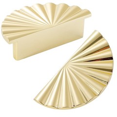 AOBITE Cabinet Handles 2.52″ 64mm Vintage Cupboard Drawer Pulls Bright Gold 2PK