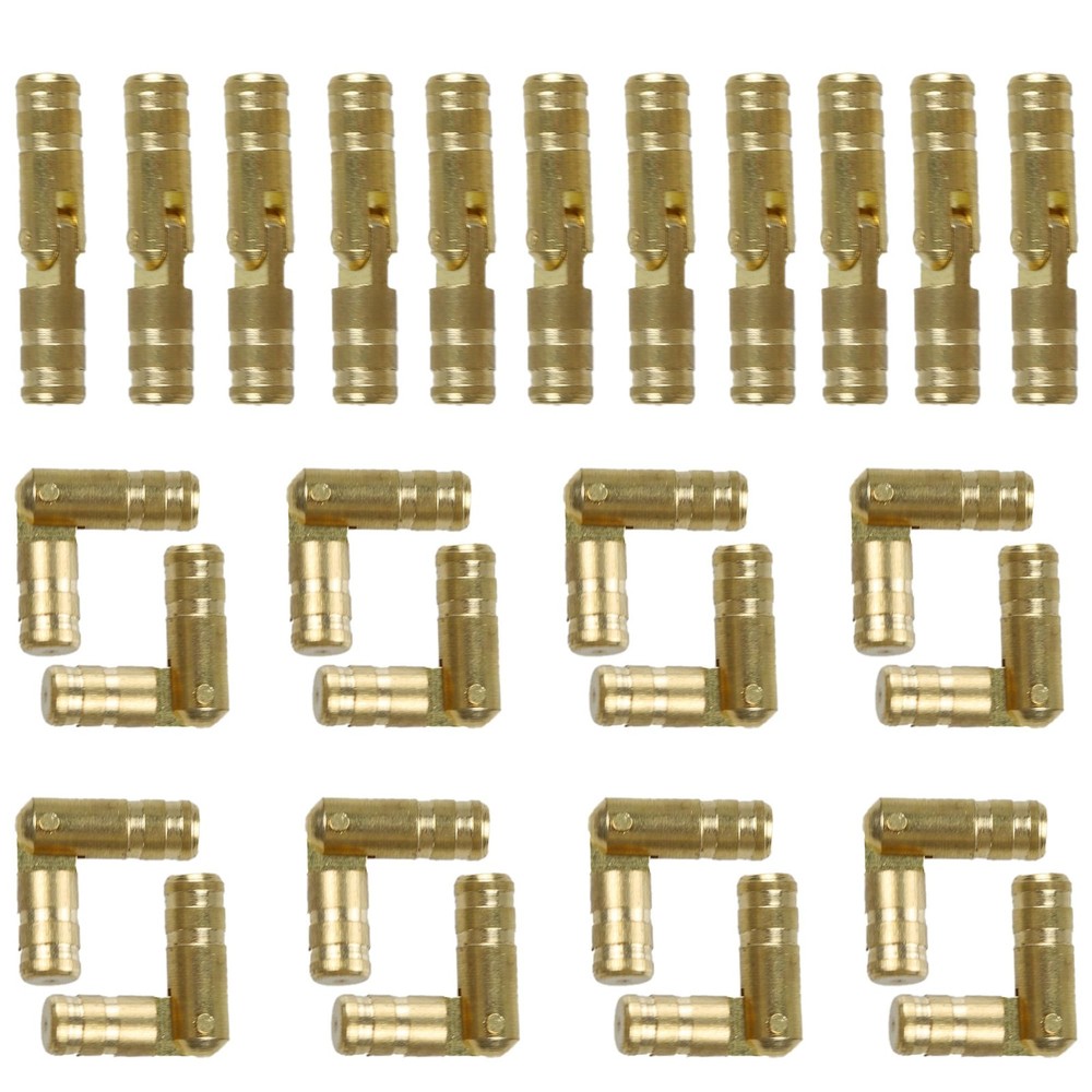 Runseaway 24PCS Invisible Brass Barrel Hinges, 4x20mm Mini Hidden Concealed H…