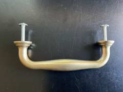 Lot of 28 3- Inch(9.5 cm) Hole Center Brushed Gold Cabinet Pulls Handles