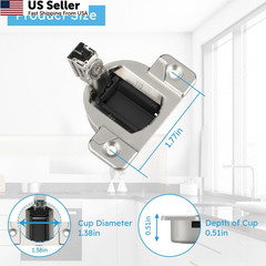 Blum Cabinet Hinge Replacement, 8-Pack,Cabinet Door Hinges Replaces Silver