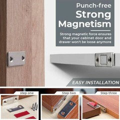 Strong Magnetic Door Closer Cabinet Catch Latch Cupboard Ultra Thin Closures Lot