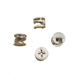 20 PCS Furniture Connecter Cam Lock Fittings 15mm x 12mm for 15mm, Silver