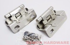 Lot of 25 Pairs 50pcs 1/2″ Overlay Partial Wrap Self-Closing Hinges-Satin Nickel