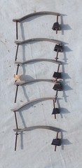 Six Vintage Retro Art Deco Style Wardrobe Cupboard Cabinet Door Handles Chrome