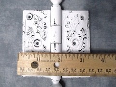 Distressed Metal Door Hinge Rustic Country Cabin Home Decor Shabby Painted White